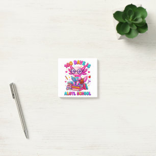 100 Tage sind Alotl Schule Axolotl Mädchen Post-it Klebezettel