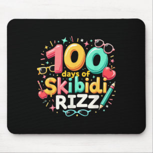 100 Tage Skibidi Rizz 100. Tag der Schule Kinder Mousepad