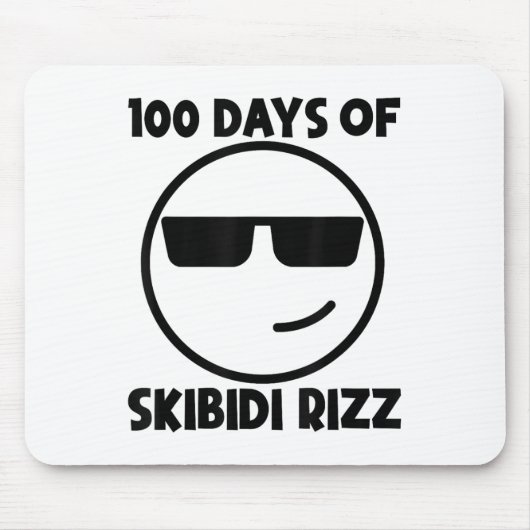 100 Tage Skibidi Rizz Cool 100 Tage Mousepad (Vorne)