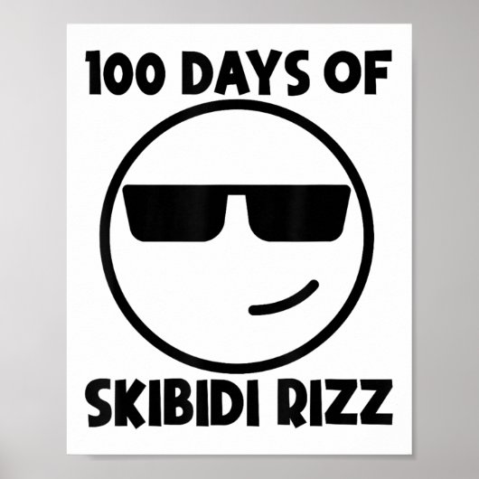 100 Tage Skibidi Rizz Cool 100 Tage Poster (Vorne)