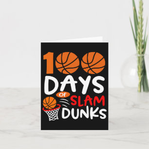 100 Tage Slam Dunks Bysketbyll Spaß 100. Tag Karte