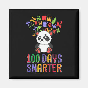 100 Tage Smarter 100. Tag der Schuloutfit Panda Magnet