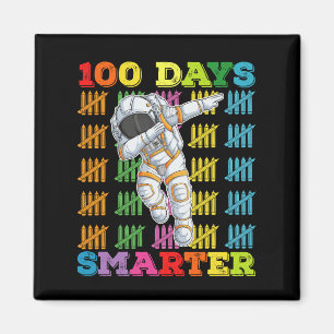 100 Tage smarter Astronaut 100. Schultag Magnet