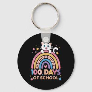 100 Tage Smarter Kids Girls Kitten Katze 100 Tage Schlüsselanhänger