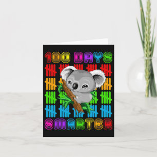 100 Tage Smarter Koala Bär Liebhaber glücklich 100 Karte