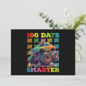 100 Tage Smarter Monster Truck 100. Tagesschule Einladung (Stehend Vorderseite)