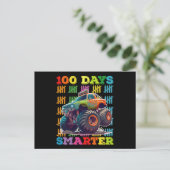 100 Tage Smarter Monster Truck 100. Tagesschule Postkarte (Stehend Vorderseite)