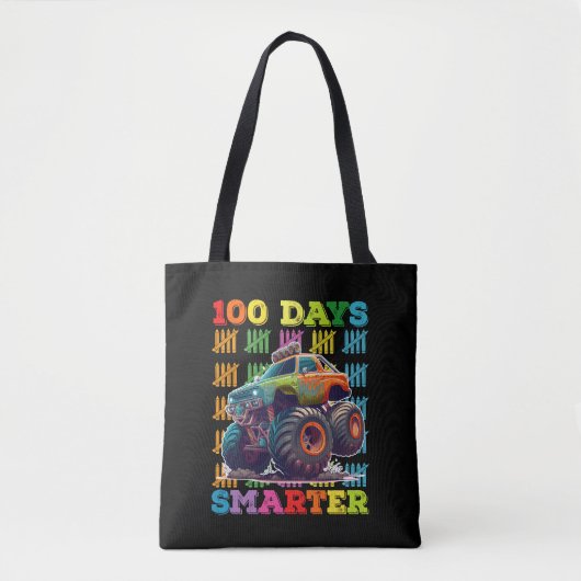100 Tage Smarter Monster Truck 100. Tagesschule Tasche (Vorderseite)