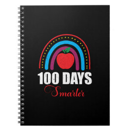 100 Tage Smarter Regenbogen Funny 100. Schultag Notizblock