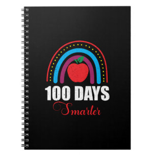 100 Tage Smarter Regenbogen Funny 100. Schultag Notizblock