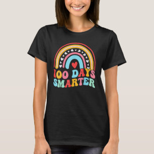 100 Tage smarter Regenbogen Groovy 100. Schultag T-Shirt