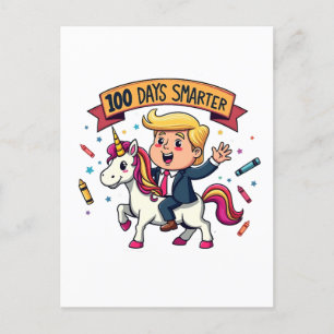 100 Tage Smarter School Trump Inaguration Day Postkarte