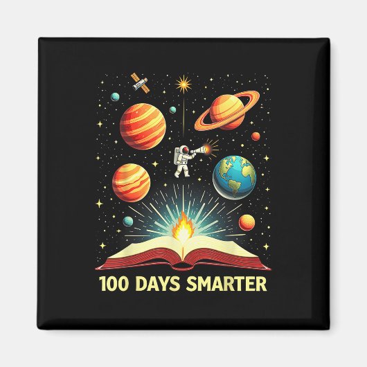 100 Tage Smarter Space Astronaut 100. Tagesschule Magnet (Vorne)