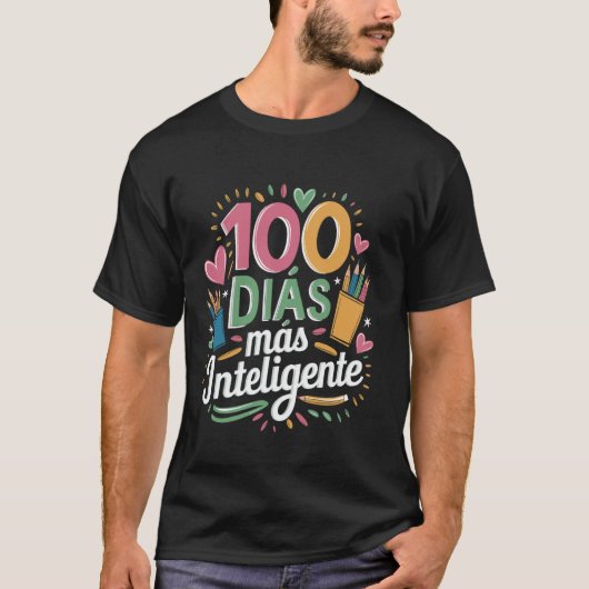 100 Tage smarter Spanischlehrer 100. Tag T-Shirt (Vorderseite)