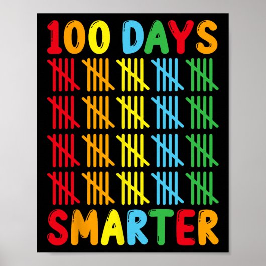 100 Tage Smarter Spaß Tally Lehrer und Schüler Nr. Poster (Vorne)