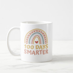 100 Tage Smartere 100 Tage der Schule Boho Rainbow Kaffeetasse