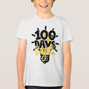 100 Tage smartere & strahlendere Schule Tri-Blend Shirt