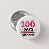100 Tage Smartere Tage des Schullehrers Button (Vorne & Hinten)