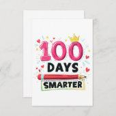 100 Tage Smartere Tage des Schullehrers Dankeskarte (Vorne/Hinten)