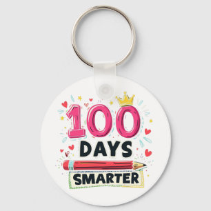 100 Tage Smartere Tage des Schullehrers Schlüsselanhänger
