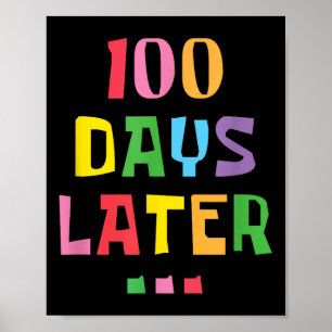 100 Tage später 100. Schullehrertag Kinder Poster