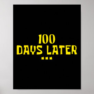 100 Tage später 100. Schullehrertag Kinder Poster