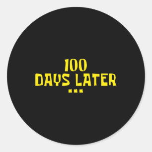 100 Tage später 100. Schullehrertag Kinder Runder Aufkleber