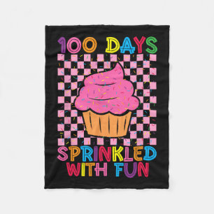100 Tage Sprinkled Fun Cupcake Kinder Schule Fleecedecke