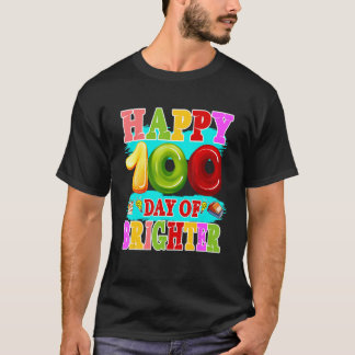 100 Tage strahlendere Lehrer Kinder Kind Glücklich T-Shirt