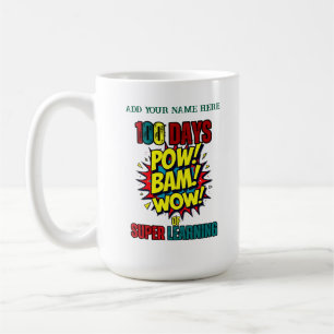 100 Tage Super Learning: Comic Book Style Kaffeetasse
