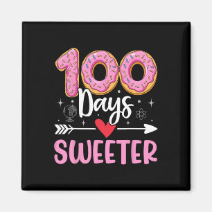 100 Tage süßere Donut 100. Schultag Schüler Magnet