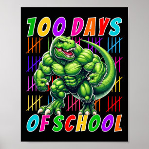 100 Tage T-rex Schule Lover Boys 100 Tage SC Poster