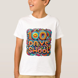 100 Tage T-Shirt in der Schule - HandGezeichnet Fe