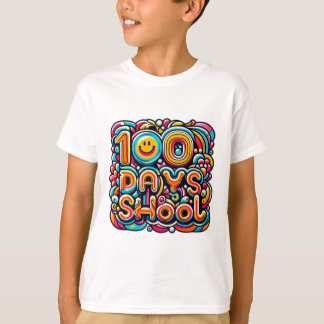 100 Tage T-Shirt in der Schule - HandGezeichnet Fe