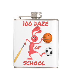 100-Tage-Tag der Schule Thunder_Cove Flachmann