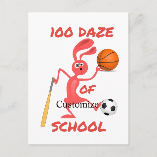 100-Tage-Tag der Schule Thunder_Cove Postkarte (Vorderseite)