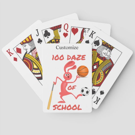 100-Tage-Tag der Schule Thunder_Cove Spielkarten (Rückseite)