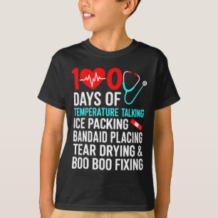 100 Tage Temperatur Schulkrankenschwester 100. Tag T-Shirt