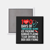 100 Tage Temperaturschulzeit 100 Tage Magnet (Vorderseite/Rückseite)