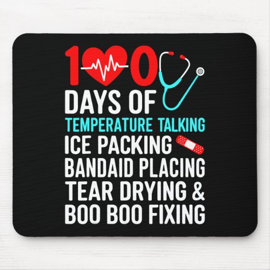 100 Tage Temperaturschulzeit 100 Tage Mousepad (Vorne)