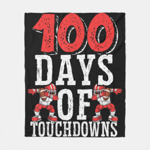 100 Tage Touchdowns Fußball 100 Tage Schule Fleecedecke