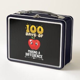 100 Tage, um einen Unterschied Apfel Metall Brotdose