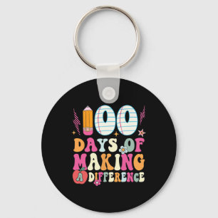 100 Tage, um einen Unterschied machen 100. Tag der Schlüsselanhänger