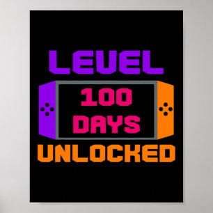 100 Tage ungezwungener 100. SchulGamer-Gaming-Tag Poster