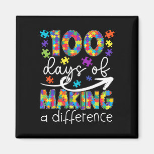 100 Tage Unterschied machen 100. Schultag  Magnet