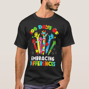 100 Tage Unterschiede Annehmen Autismus 100 Tage S T-Shirt