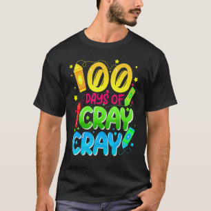 100 Tage verrückter Lehrer Schüler 100 Tage Schule T-Shirt