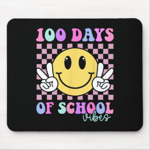 100 Tage Vibes Smile Teacher Boy Girl 100. Tag Mousepad