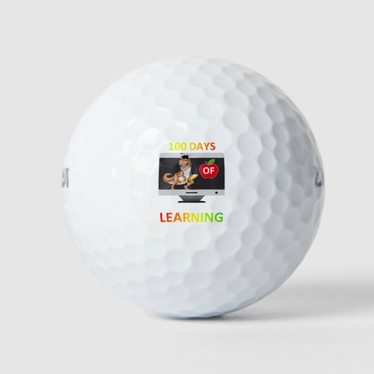 100 Tage Virtual Learning Student Quarantine Golfball (Vorderseite)