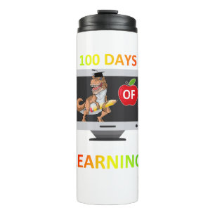 100 Tage Virtual Learning Student Quarantine Thermosbecher